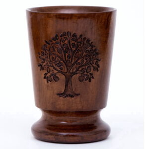 Wooden Drinking Cup – Dark Brown Finish