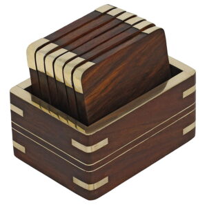 Wooden Drink Coasters – Set of 6