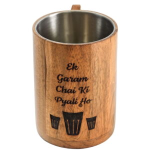 Wooden Mug with Stainless Steel Lining