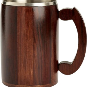 Wooden Beer Mug with Stainless Steel Cup